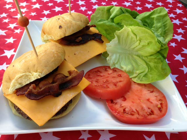 Cheddar BLT Burgers