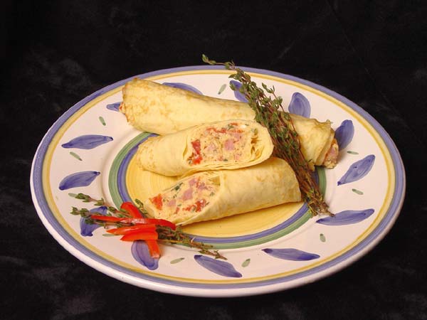 Bacon, Egg and Cheese Crepes