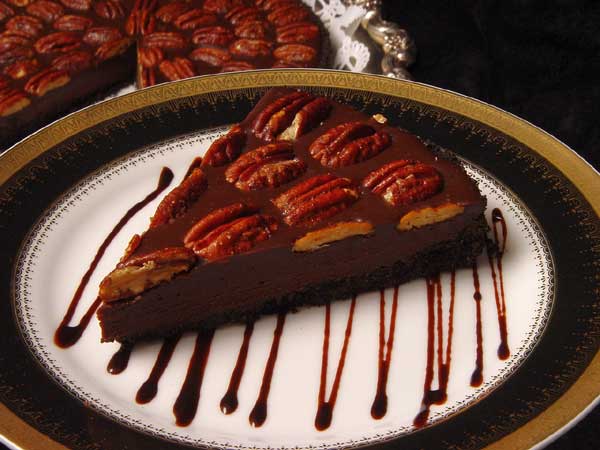 Chocolate Tart with Cinnamon Spiced Pecans