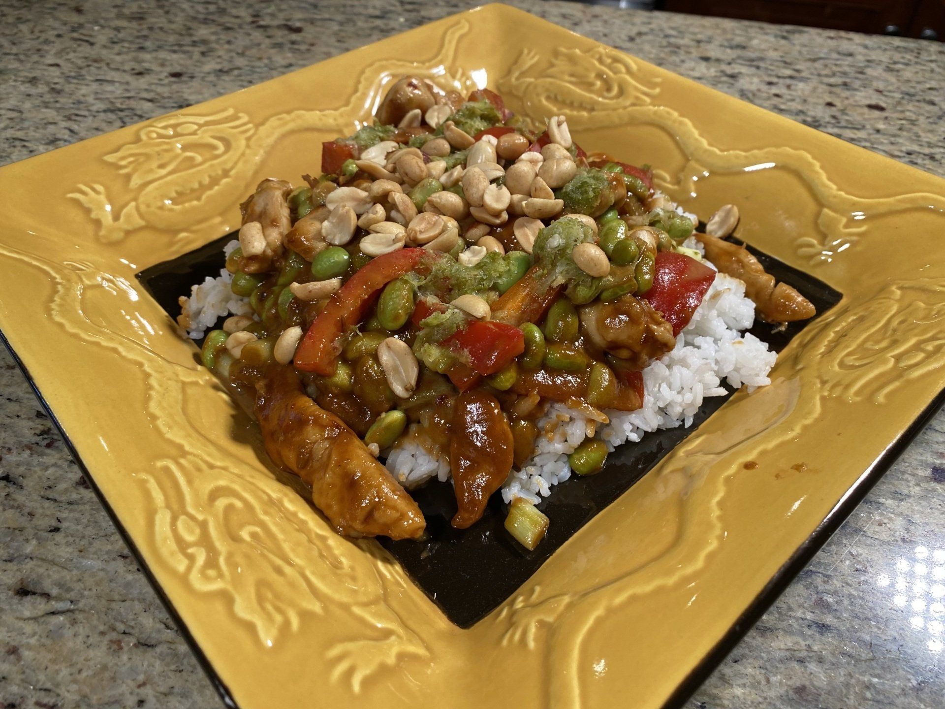 Chicken Stir Fry with Spicy Peanut Sauce