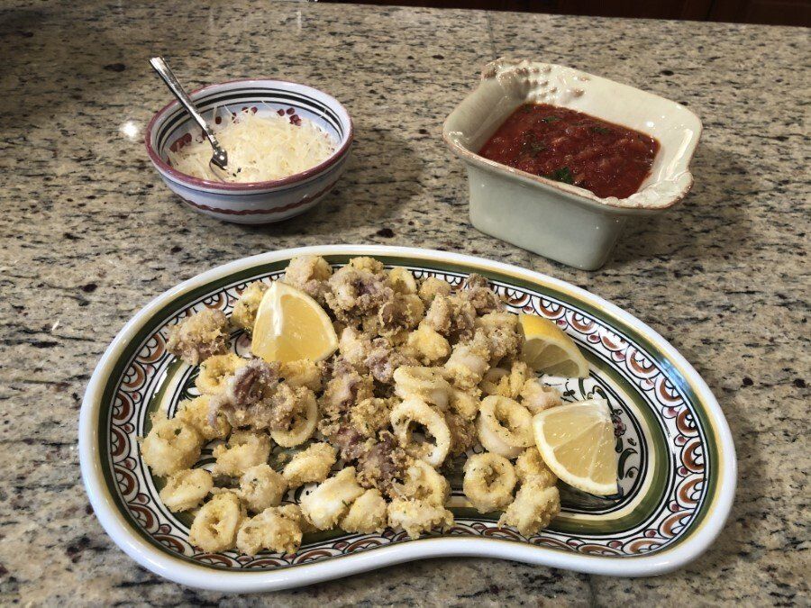 Fried Calamari with Homemade Marinara Sauce