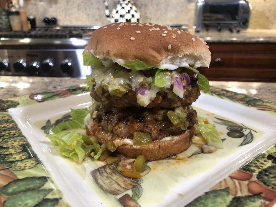 Grilled Burgers Spanish Style