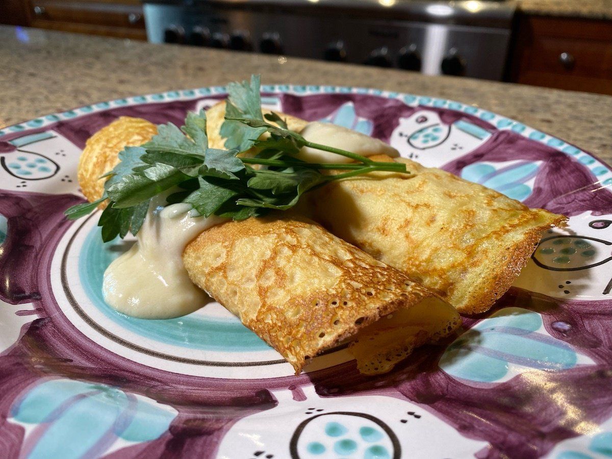 Ham and Cheese Crepes