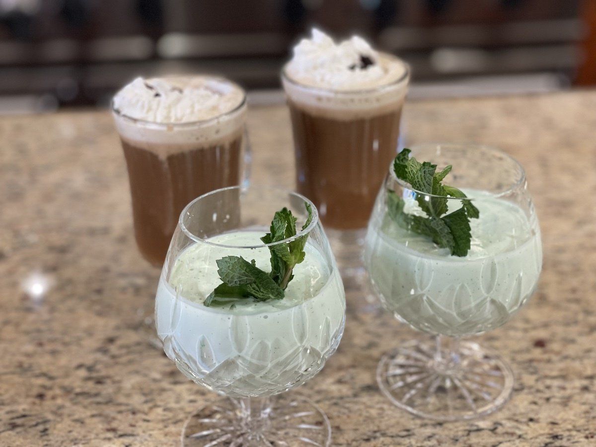 Peppermint Schnapps Ice Cream Shakes & Irish Coffee