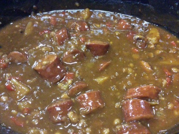 Pineapple Baked Beans and Kielbasa