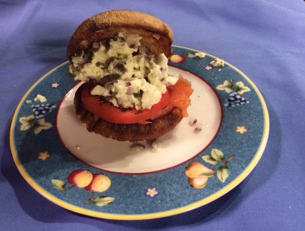 Egg and Salmon Sandwich