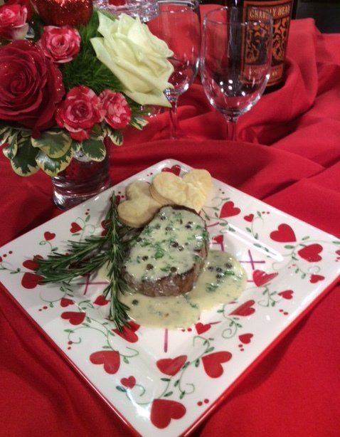 Filet Mignon with Stilton Sauce