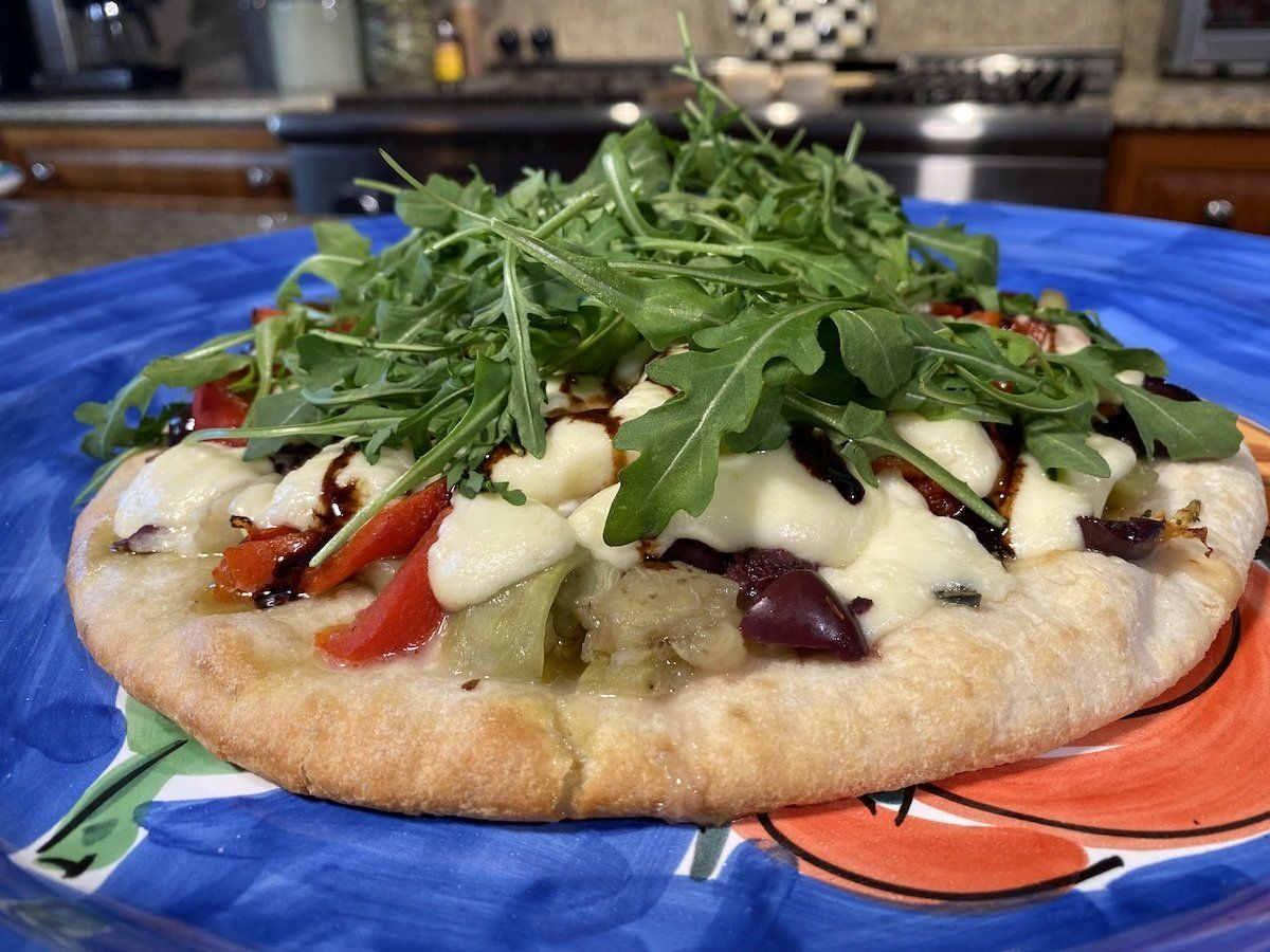 Eggplant and Buffalo Mozzarella Pizza