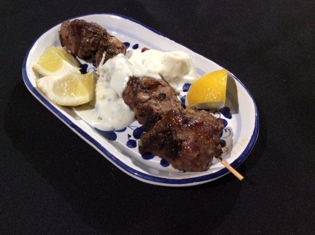 Lamb Kabobs with Feta Sauce