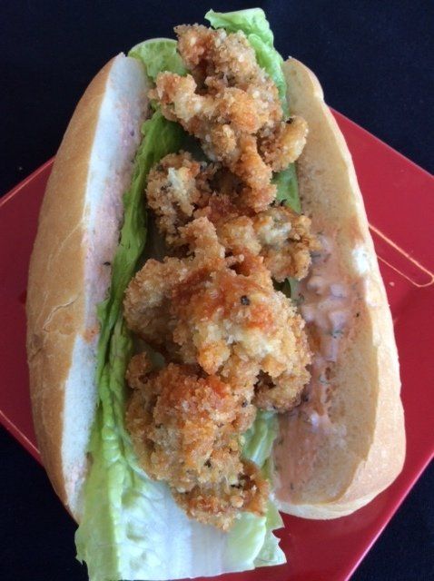 Parmesan Fried Oyster Po Boy Sandwiches