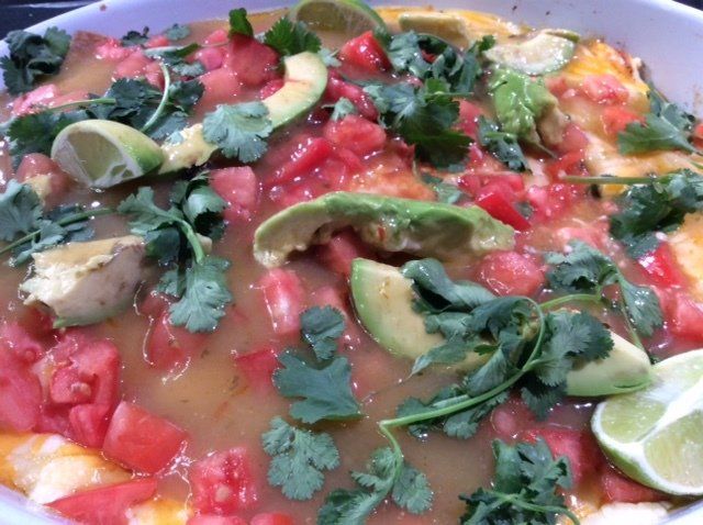 Pulled Pork Enchiladas with Cheese Sauce