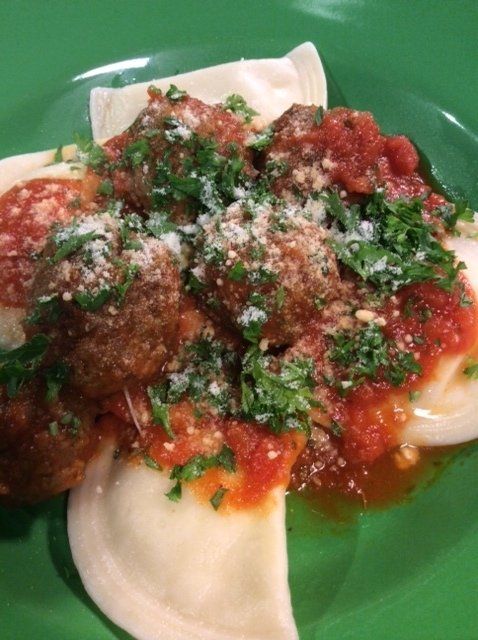 Ready-Made Ravioli and Meatballs