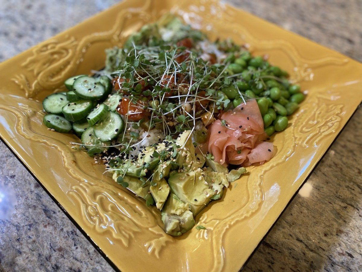 Salmon Avocado Poke Bowl