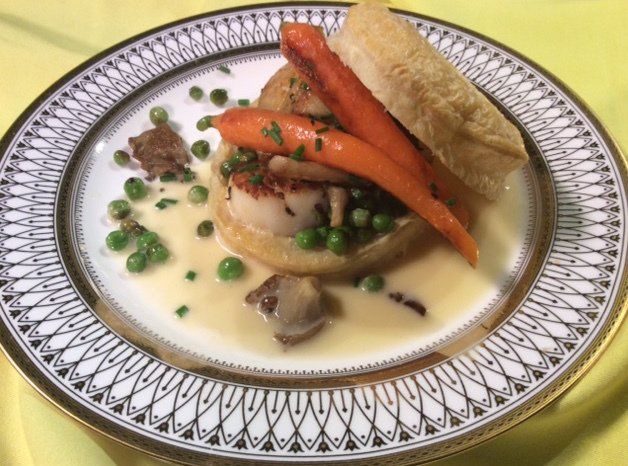 Seared Scallops with Spring Vegetables