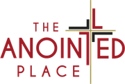 The logo for the anointed place has a cross on it.