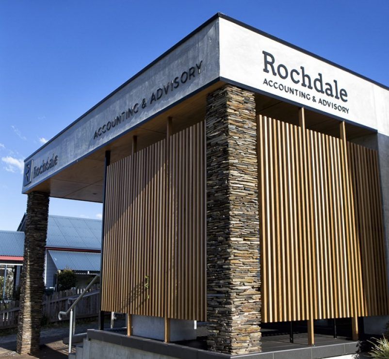 A Rochdale Accounting and Advisory Building With a Stone Pillar — Rochdale Accounting & Business Advisory in Alstonville, NSW