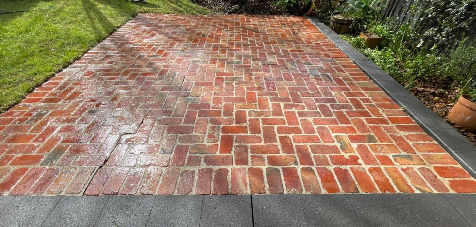 pressure cleaned bricks