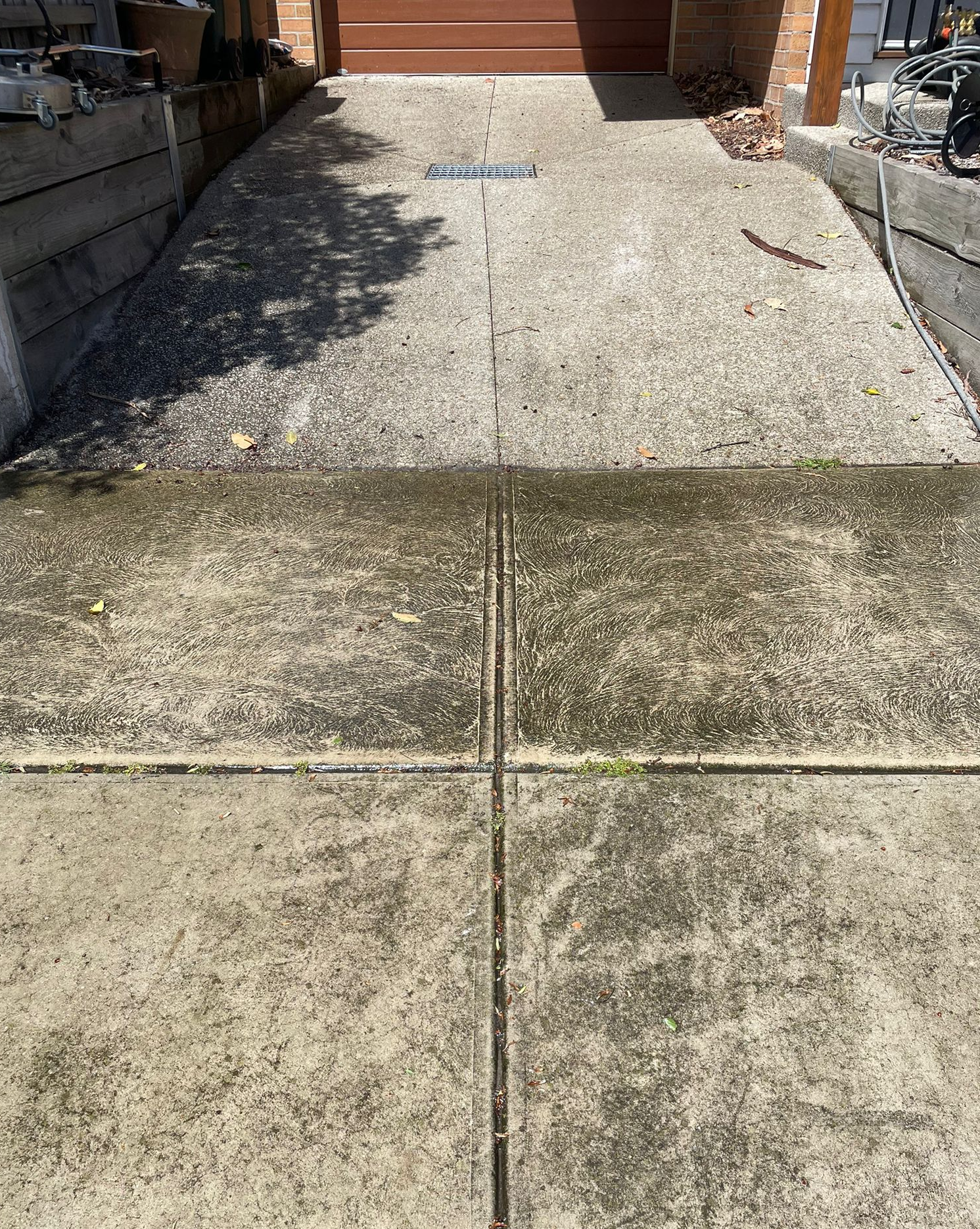before dirty concrete