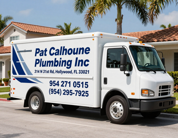 Pat Calhoune Plumbing Inc branded truck