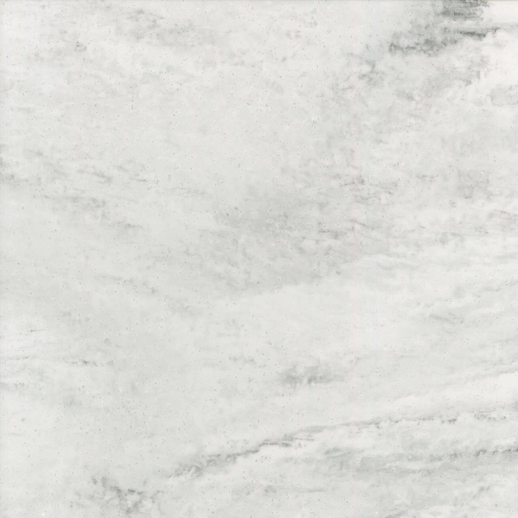 White marble tile with gray veining.