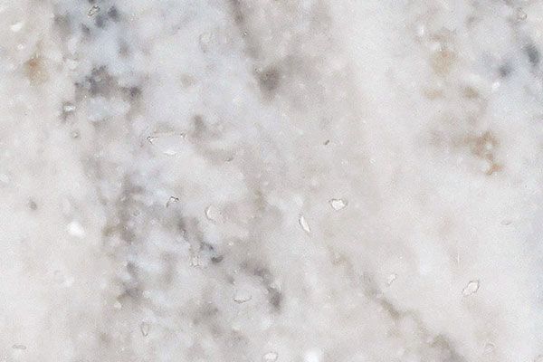 White marble with gray veining.