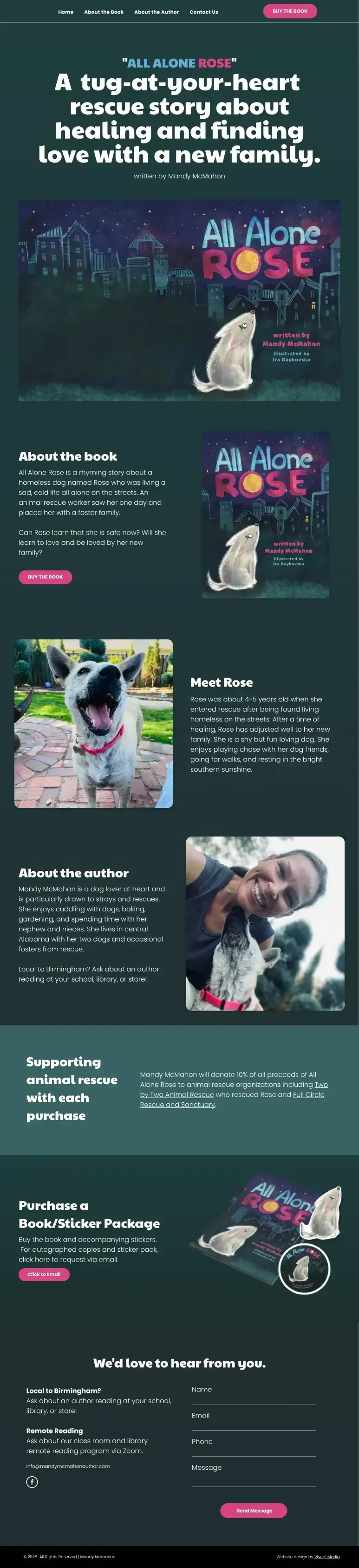 example one page website