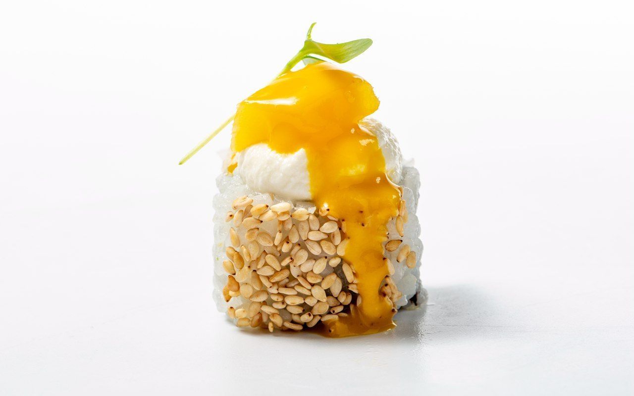 rouleau saumon mangue