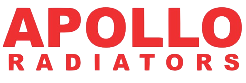 Apollo Radiators logo in red text on a white background