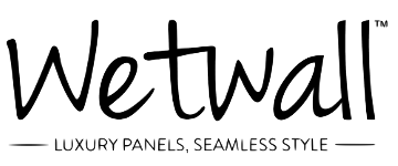 Wetwall logo with tagline “Luxury panels, seamless style”