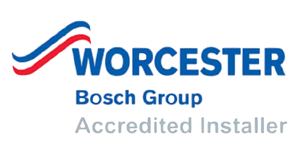 Worcester Bosch Group Accredited Installer logo in blue and gray