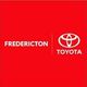 The fredericton toyota logo is on a red background.