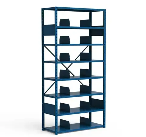 A row of white shelves with the letter y on them