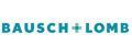 Le logo Bausch + Lomb en caractères bleu turquoise avec une croix entre les mots.