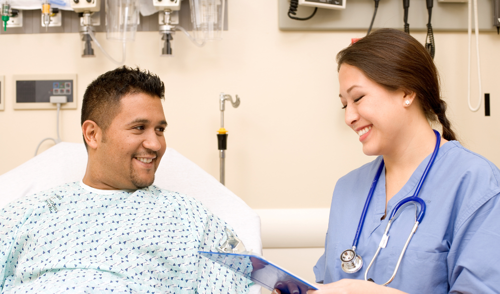 nurse with patient