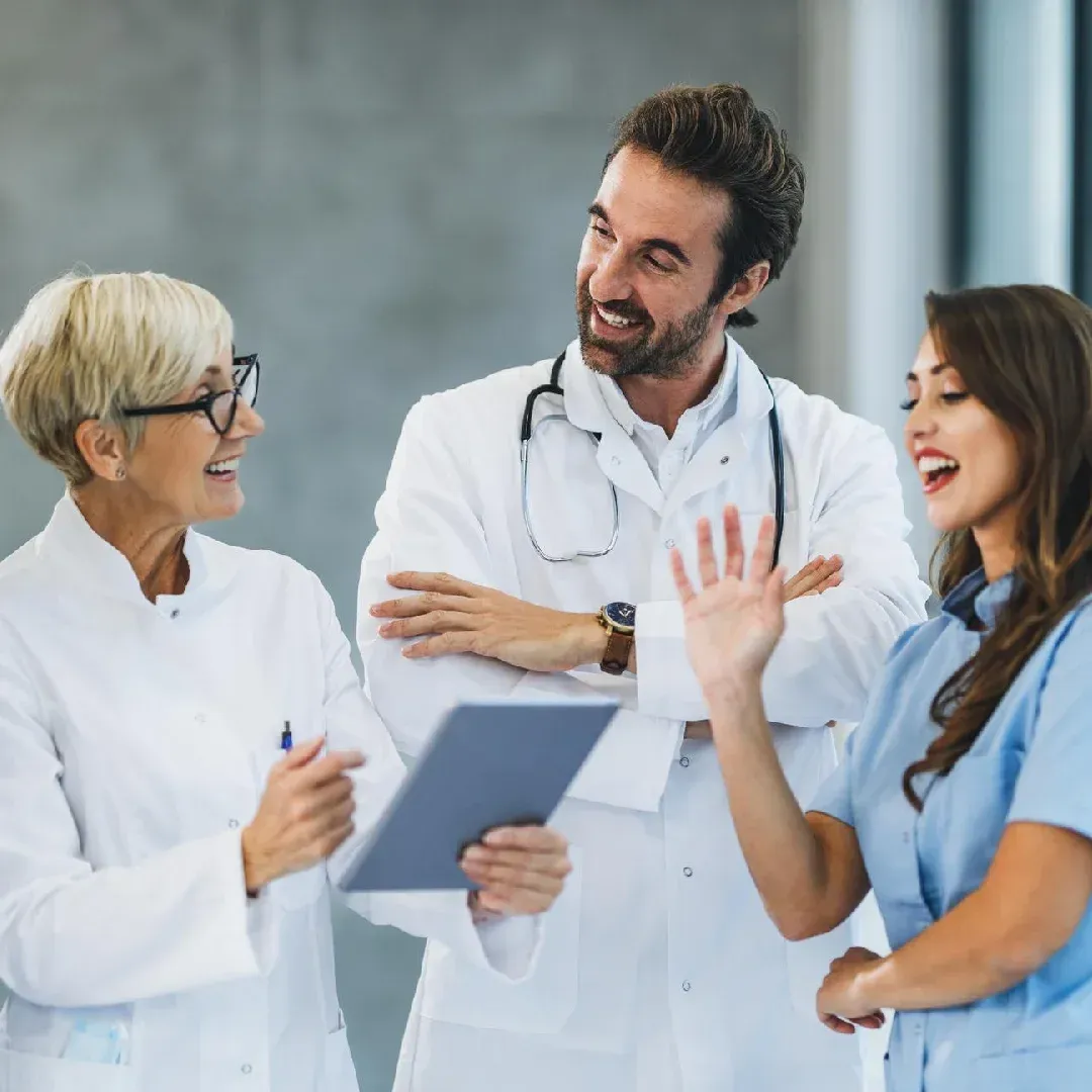 doctors and nurse talking 
