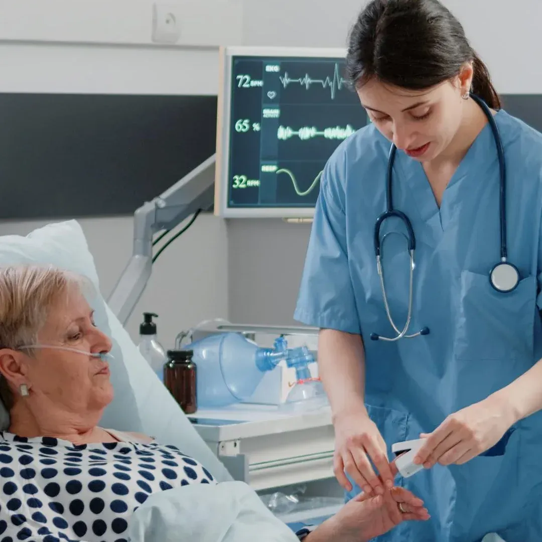 nurse with patient