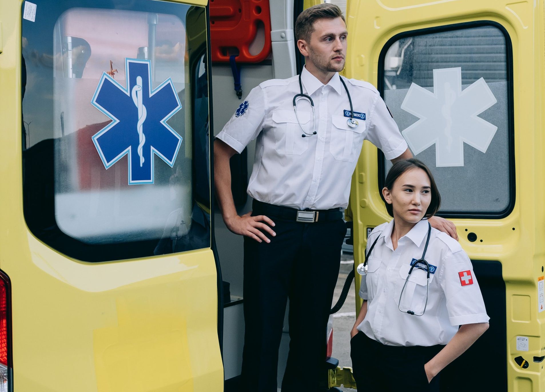 ambulance with nurses