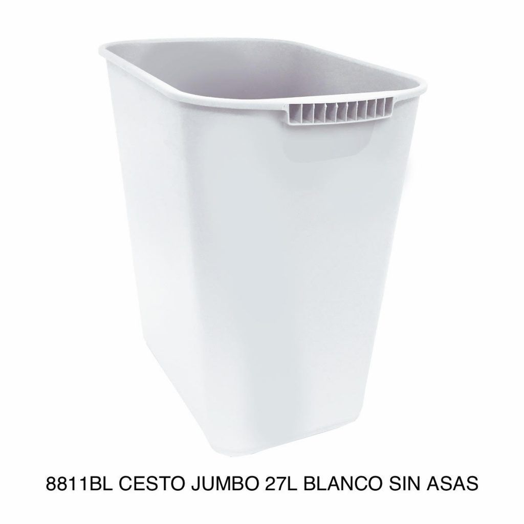 CESTO MEDIANO PARA OFICINA BLANCO