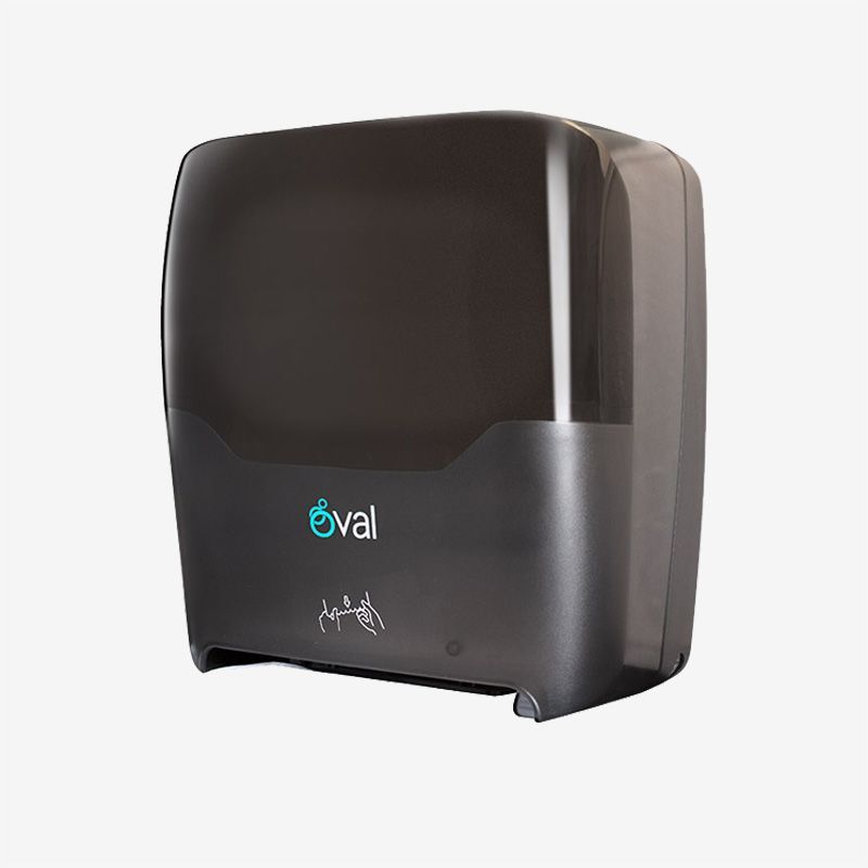DV043 Despachador Toalla en Rollo Autocorte Humo  (OVAL)