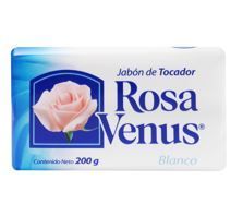 Jabon de tocador rosa Venus blanco 200 gr