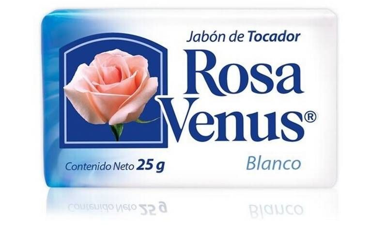 Jabon de tocador rosa Venus blanco 25 gr