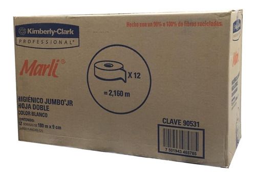 PAPEL HIGIÉNICO JUMBO MARLI® JR. 180 M 90531
