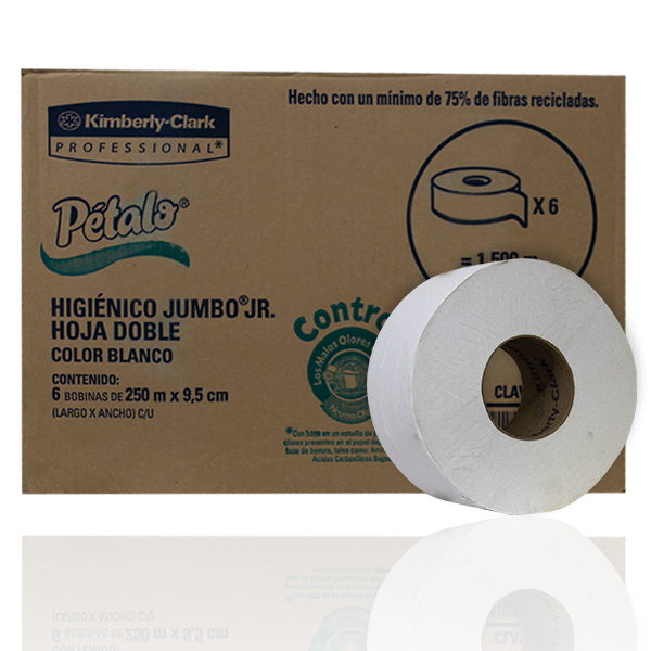 PAPEL HIGIÉNICO PÉTALO® JUMBO JR. 250 M. 90500