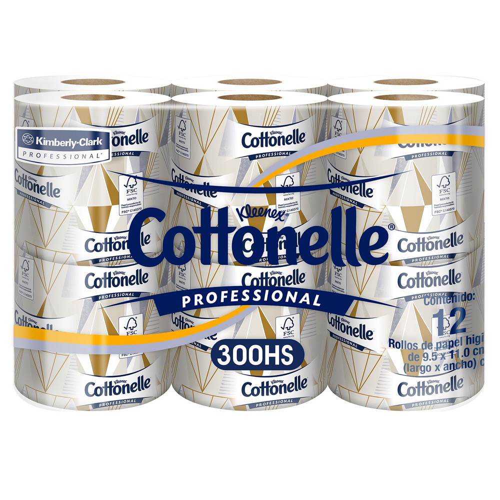HIGIÉNICO TRADICIONAL KLEENEX® COTTONELLE® BANDER 300 HJS 90497