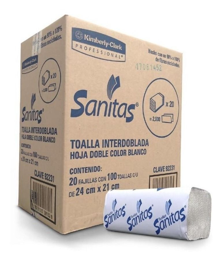 TOALLA INTERDOBLADA SANITAS® BLANCA 92231