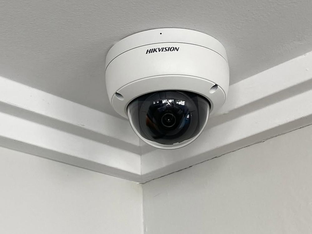 Wireless Security Camera Installed in The Ceiling
