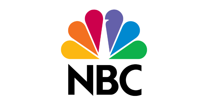 The nbc logo is a rainbow colored bird on a white background.