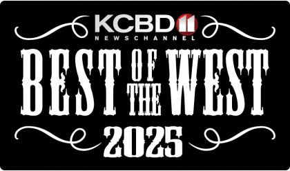 KCBD NewsChannel 11 “Best of the West 2025” logo in white on a black background