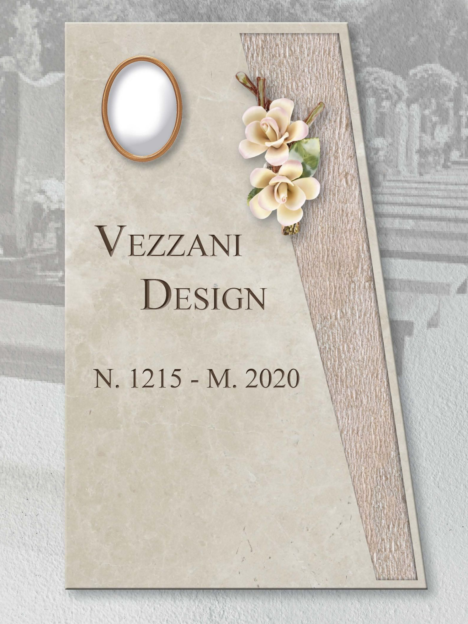 Lapide con incisione personalizzata vezzani design 2