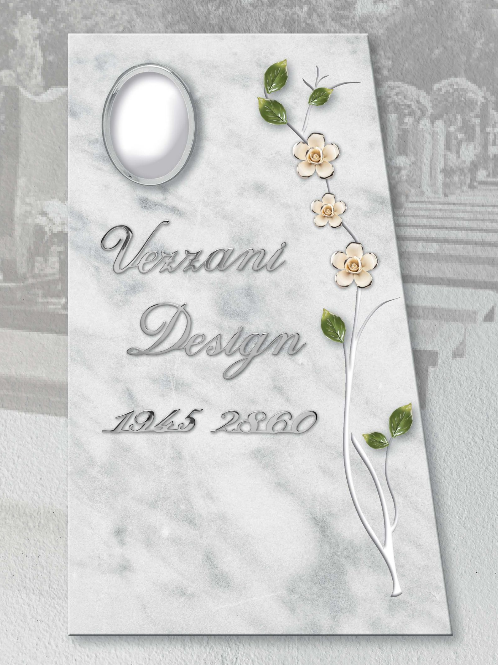 Lapide con incisione personalizzata vezzani design 3